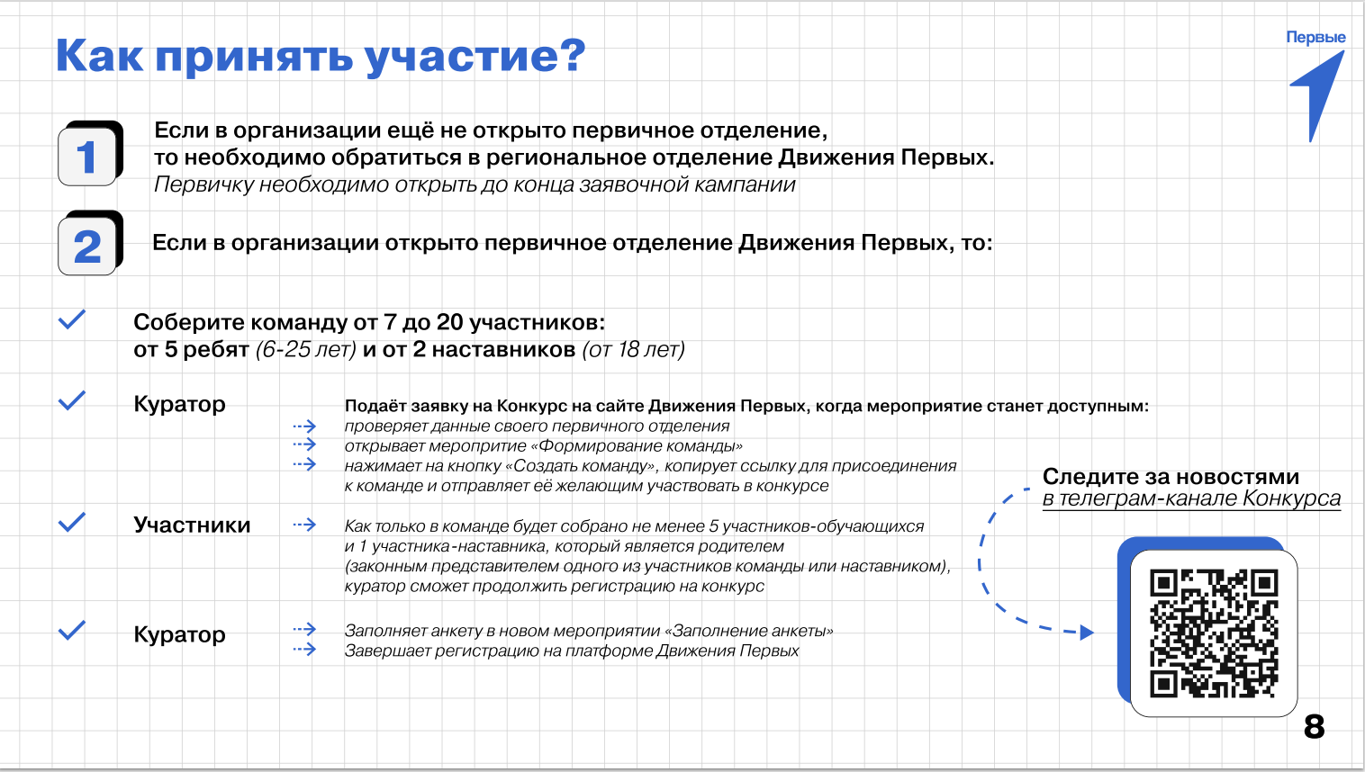 Конкурс лучших проектов для детей и молодежи «Конкурс первичных отделений Движения Первых»