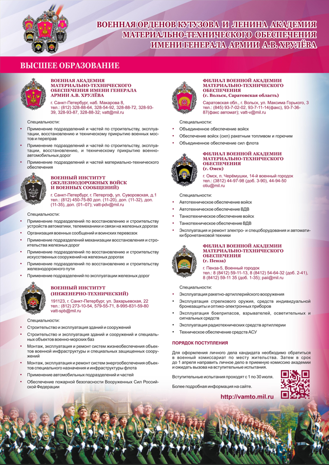 Военная академия материально-технического обеспечения им. генерала армии А.В. Хрулёва